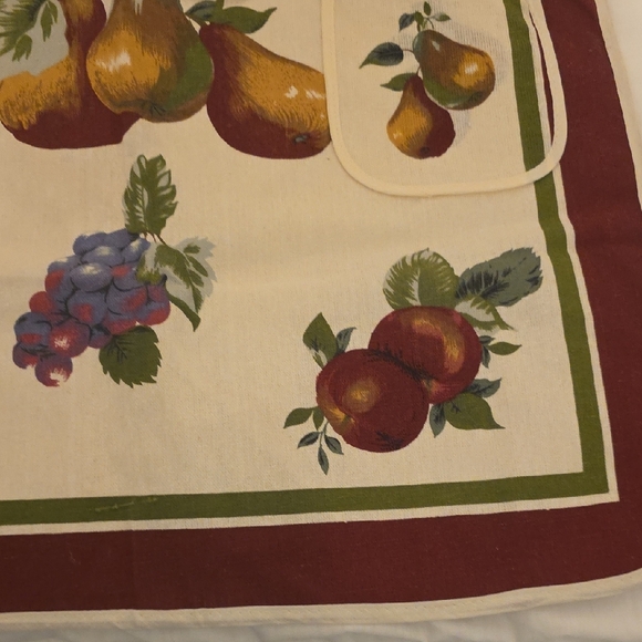 Fruit Pattern Apron with Pockets - Picture 5 of 7